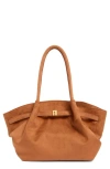 Jw Pei Medium Hana Faux Suede Tote In Brown