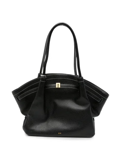 Jw Pei Medium Hana Pebbled-effect Tote Bag In Black