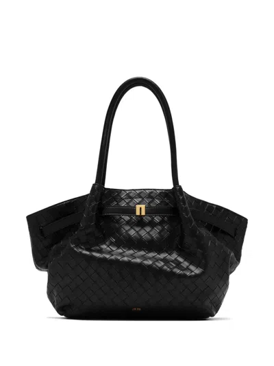 Jw Pei Medium Hana Woven Tote Bag In Black