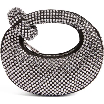 Jw Pei Abacus Crystal-embellished Shoulder Bag In Black