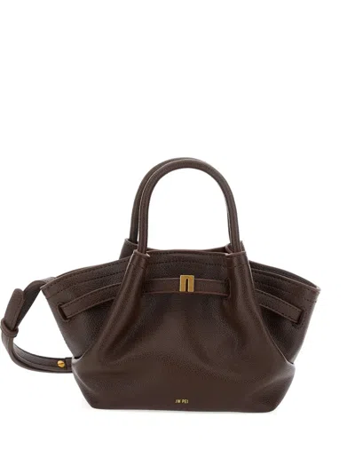 Jw Pei Mini Hana Pleated Clasp Tote Bag In Brown