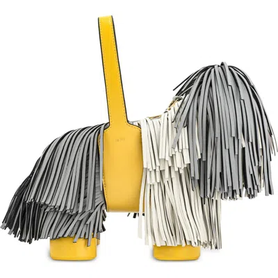 Jw Pei Nita Puppy Shape Fringed Faux Leather Handbag In Multi