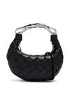 Jw Pei 'orla' Black Handbag With Adjustable And Removable Shoulder Strap And Interwoven Design In Ecoleathe In Black