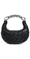 Jw Pei 'orla' Black Handbag With Adjustable And Removable Shoulder Strap And Interwoven Design In Ecoleathe In Black