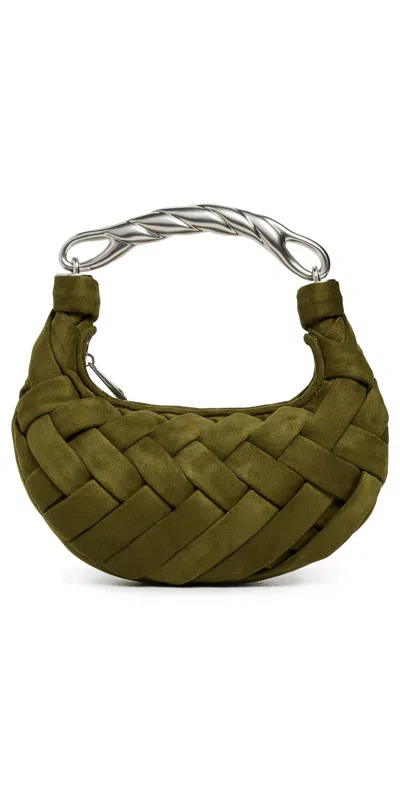Jw Pei Orla Weave Handbag Dark Olive In Green