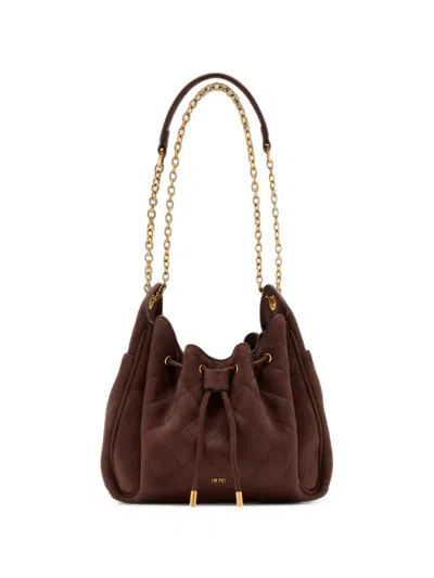 Jw Pei Rowan Quilted Chain Bucket Bag In Brown
