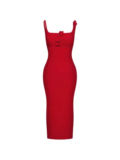 Jw Pei Ruffled Dress In Red