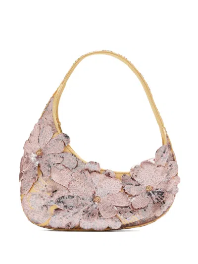 Jw Pei Sequin Floral Shoulder Bag In Pink