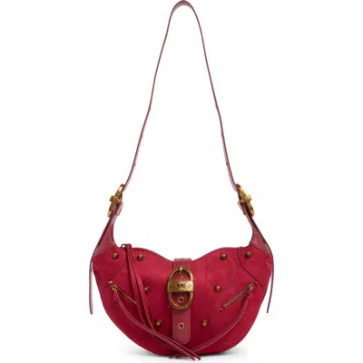 Jw Pei Tessa Suede Shoulder Bag In Deep Magenta