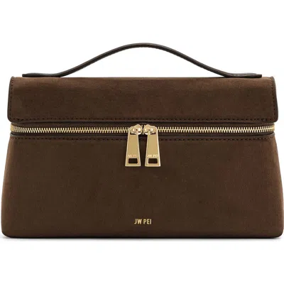Jw Pei Thea Faux Suede Top Handle Bag In Brown