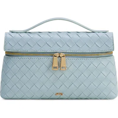 Jw Pei Thea Woven Faux Leather Top Handle Crossbody Bag In Blue