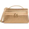 Jw Pei Thea Woven Top Carry Handle Crossbody Bag In Gold