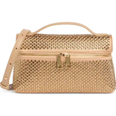 Jw Pei Thea Woven Top Carry Handle Crossbody Bag In Gold