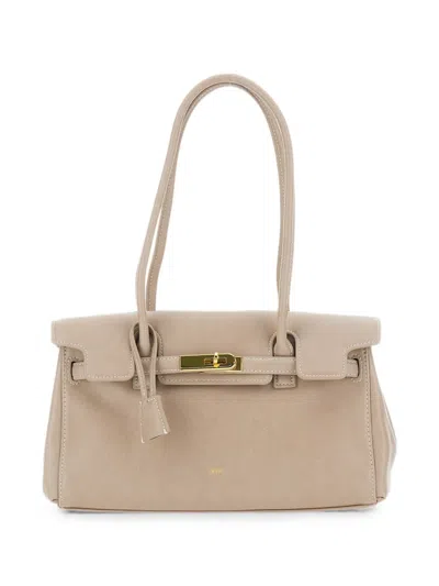 Jw Pei Twist-lock Shoulder Bag In 뉴트럴