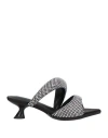 Jw Pei Woman Sandals Black Size 6 Textile Fibers In Black