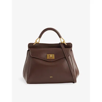 Jw Pei Womens  Lucia Classic Vegan-leather Top-handle Bag In Brown