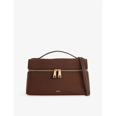 Jw Pei Womens Thea Vanity Vegan-leather Top-handle Bag Mocha Brown