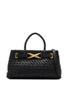 Jw Pei Woven Leather Tote Bag In Black