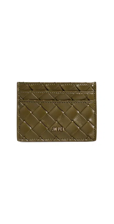 Jw Pei Woven Texture Card Holder Olive Green