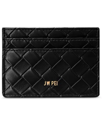 Jw Pei Woven Textured Card Holder In Black