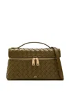 Jw Pei Woven Top-handle Satchel In Green