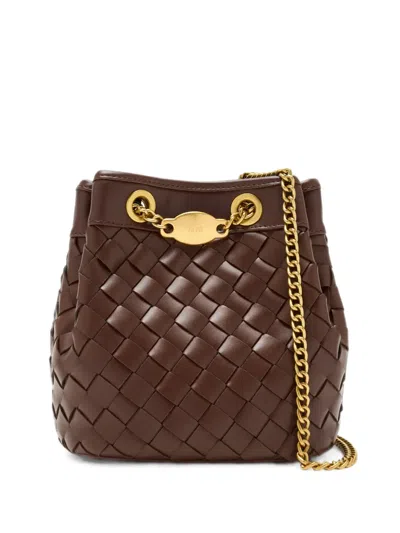 Jw Pei Yara Hand-woven Bucket Bag In Brown