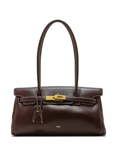 Jw Pei Yara Top-handle Lock Shoulder Bag In Brown