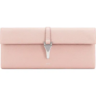 Jw Pei Zaria Pebbled Faux Leather Clutch In Antique Pink