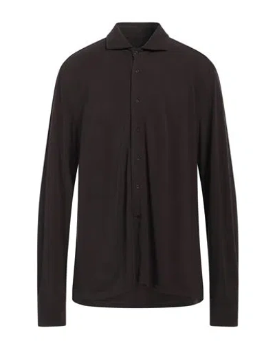J.w. Raily J. W. Raily Man Shirt Dark Brown Size Xl Cotton