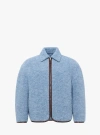 Jwn Contrast Trim Casual Jacket In Blue