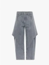 Jwn Cropped Sculptural Jeans In Blue