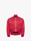Jwn Oversized Curved Hem Bomber Jacket In Red