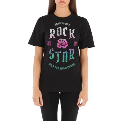 Jwon "born To Be A Rockstar" T-shirt In Black