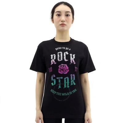 Jwon J-won  "born To Be A Rockstar" T-shirt In Black