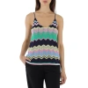 JWON J-WON  MULTICOLOR CAMI WITH STRIPES