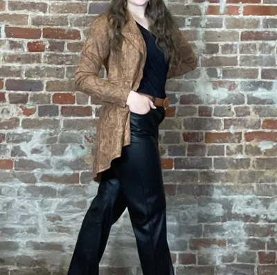 K & C Clothing Faux Leather Pants In Black
