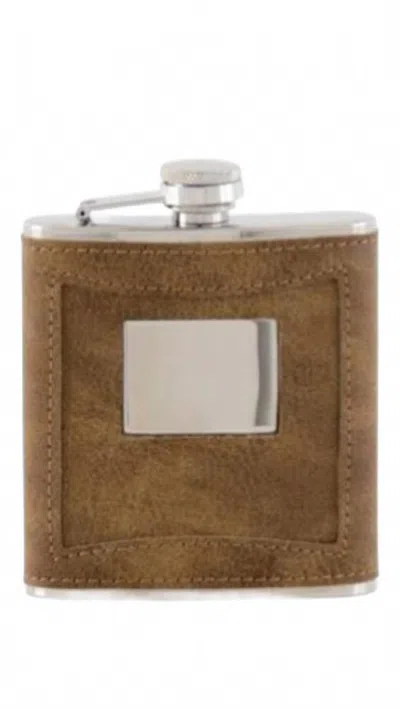 K & K Interiors Leather Flasks In Brown