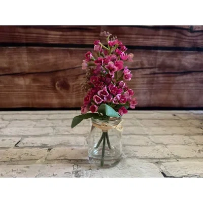K & K Interiors Silk Lilac In A Glass Jar In Pink