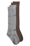 K. Bell Socks K Bell Socks Assorted 2-pack Comfort Top Knee High Socks In Gray