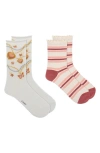 K. Bell Socks K Bell Socks Assorted 2-pack Charms Crew Socks In Multi