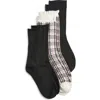 K. Bell Socks K Bell Socks Assorted 3-pack Roll Top Crew Socks