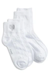 K. Bell Socks K Bell Socks Clubhouse Tennis Assorted 2-pack Quarter Socks In White