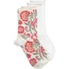 K. Bell Socks K Bell Socks Romantic Assorted 2-pack Crew Socks In White Assort
