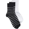 K. Bell Socks K Bell Socks Sheer Stripe Assorted 2-pack Crew Socks