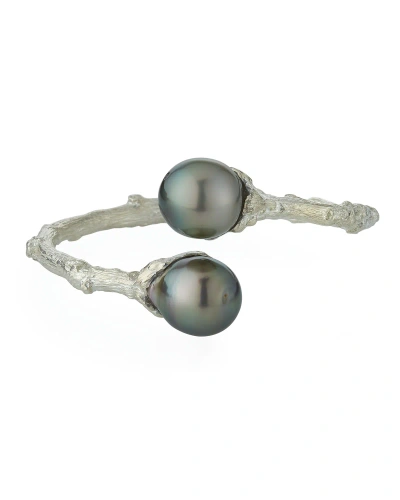 K Brunini Twig Bypass Tahitian Pearl Cuff In Metallic