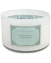 K. Hall Designs Egyptian Jasmine White Glass Candle In White