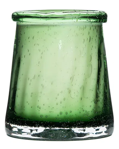 K. Hall Studio Candle Collection K. Hall Designs Large Citronella + Grapefruit Bubble Glass Candle In Green