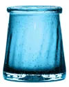 K. Hall Studio Candle Collection K. Hall Designs Large Citronella + Juniper Bubble Glass Candle In Blue
