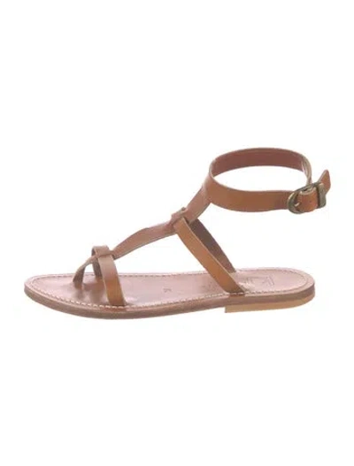 Pre-owned K Jacques St. Tropez Leather Sandals In Brown