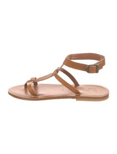 Pre-owned K Jacques St. Tropez Leather Sandals In Brown